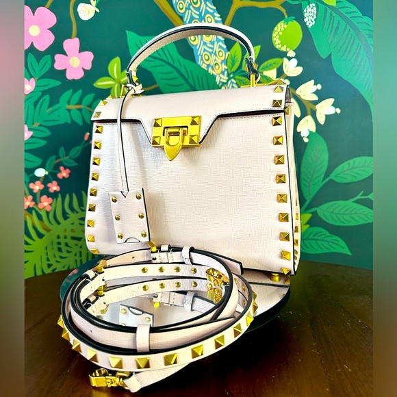 Valentino Garavani Handbags - VALENTINO GARAVANI Alcove Rock Stud Top Handle Two Way Pale Pink 🩷💃 NEW PRICE!